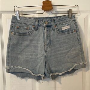 Wild Fable Denim Blue Frayed Jean Shorts